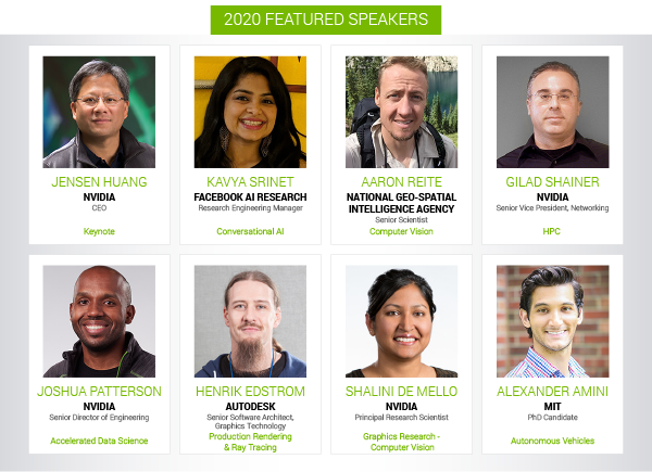 Nvidia 2020 Featured Speakers