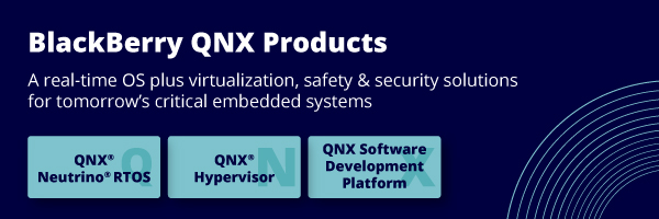 Blackberry QNX Products Banner
