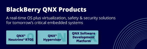 Blackberry QNX 
															Solutions Products