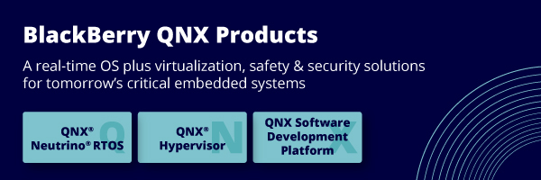 Blackberry QNX 
															Solutions Products