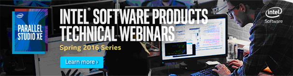 Intel Software Products Technical Webinars